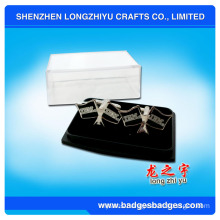 Custom Company Logo Suit Shirt Cufflinks with Box